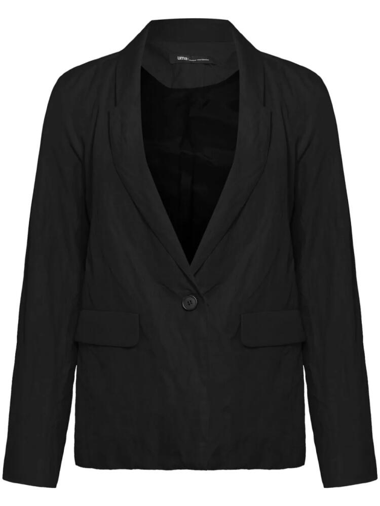 Uma | Raquel Davidowicz Glicol crinkled-effect blazer - Black Cover