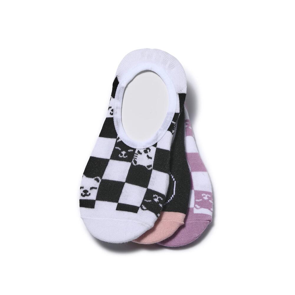 Vans Kitten No Show Liners 3 Pack | Women's | Black/White/Pink Cover