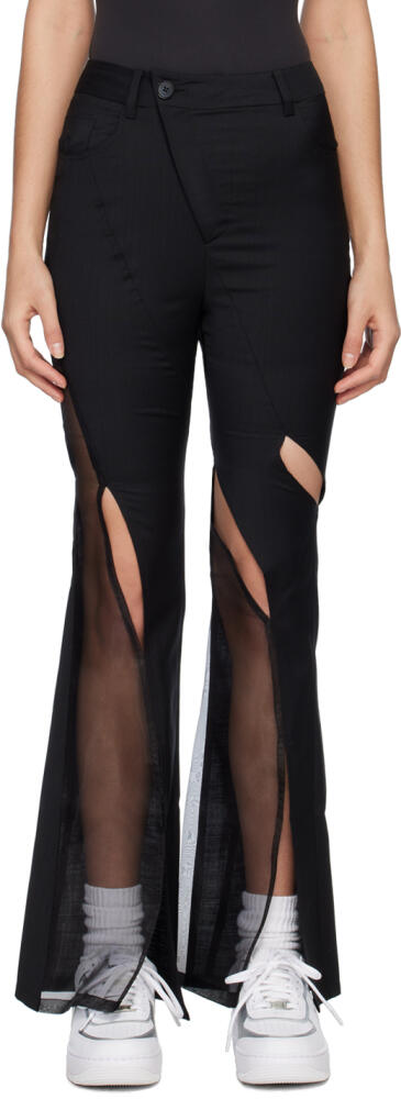 Feng Chen Wang Black Cutout Trousers Cover