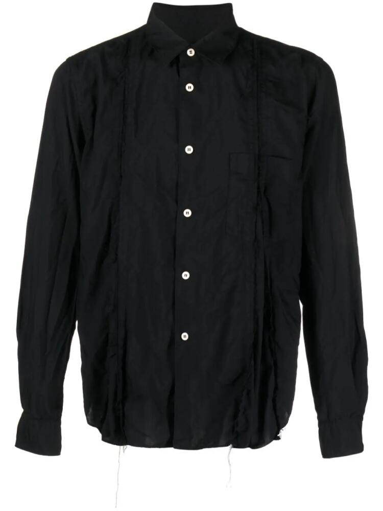 Black Comme Des Garçons distressed-effect long-sleeve shirt Cover