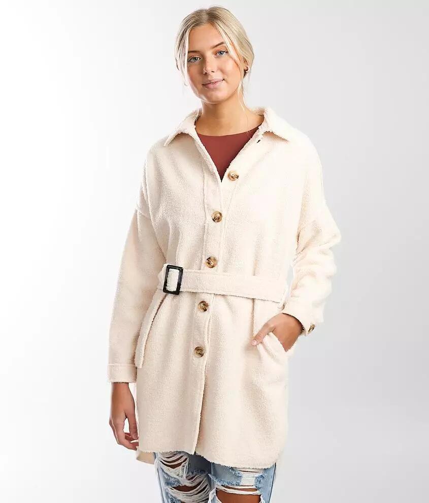 A. Peach Sherpa Fleece Jacket Cover