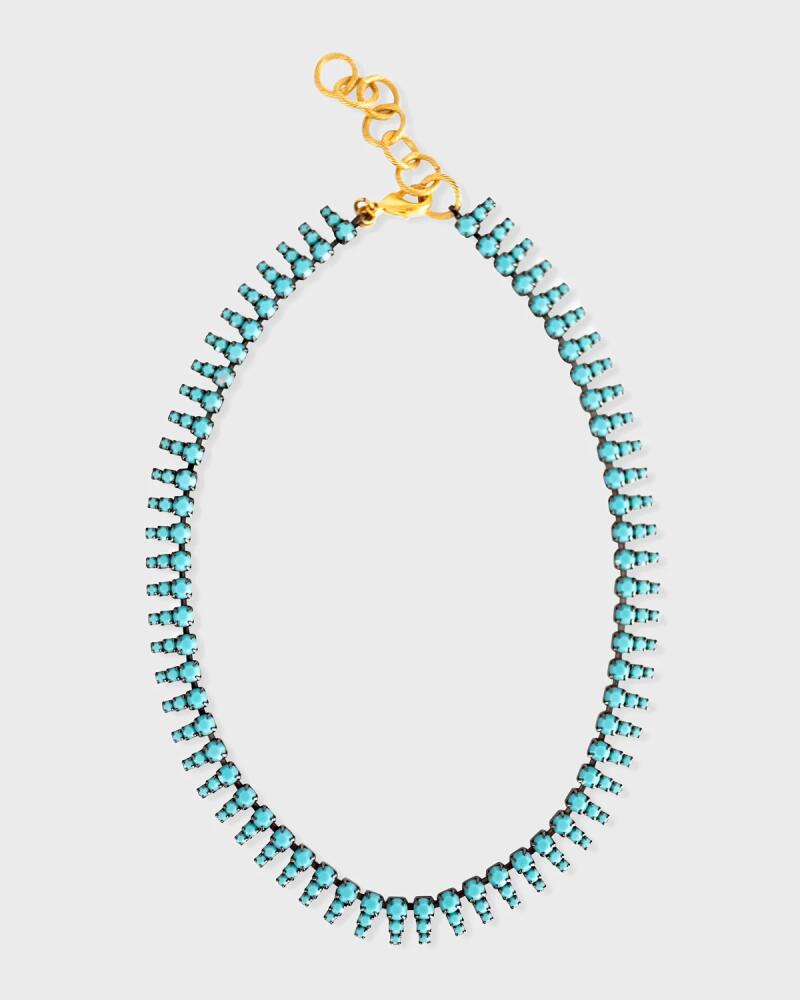 Elizabeth Cole Zara Crystal Necklace, Turquoise Cover