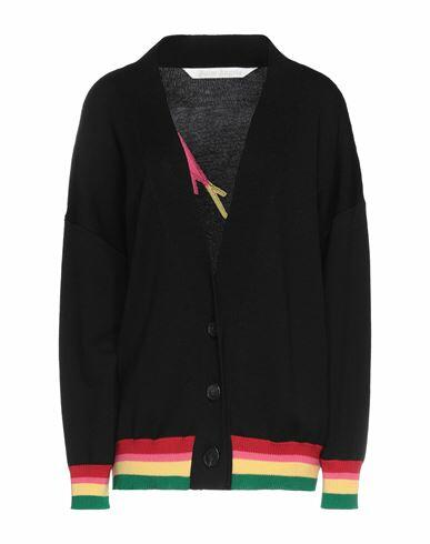 Palm Angels Woman Cardigan Black Virgin Wool Cover