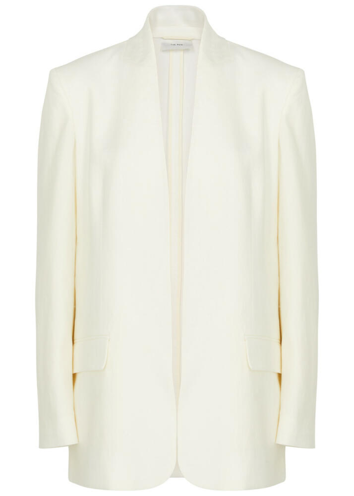 The Row Harvy Linen Blazer - Off White Cover