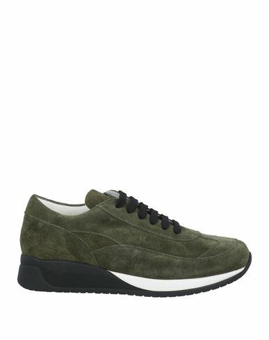 Cesare Paciotti 4us Man Sneakers Military green Leather Cover