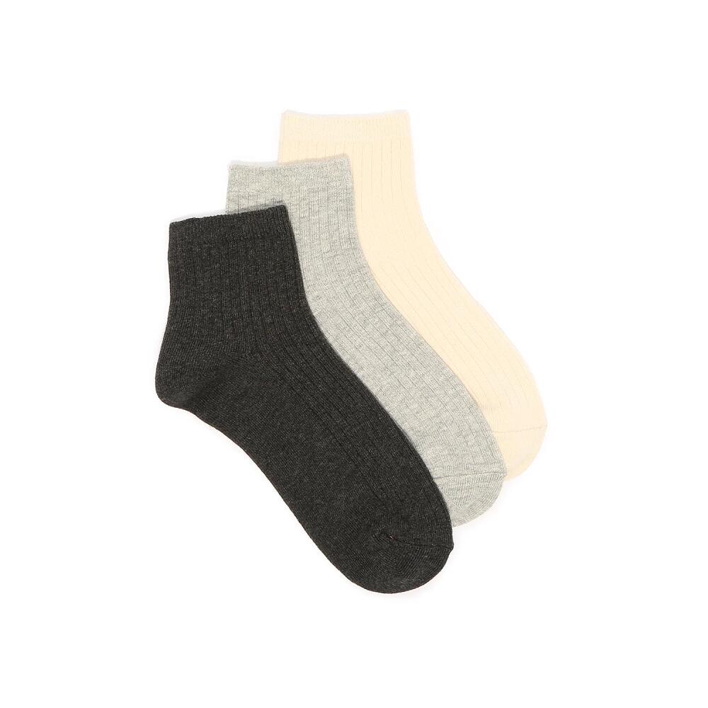 Kelly & Katie Shootie Ankle Socks 3 Pack | Women's | Grey/Black/Cream Cover