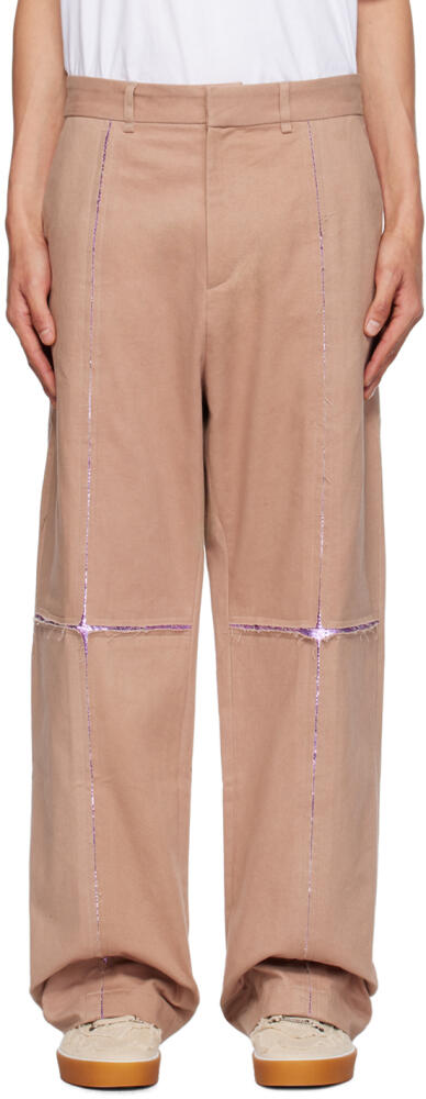 BLUEMARBLE Beige Sequins Trousers Cover