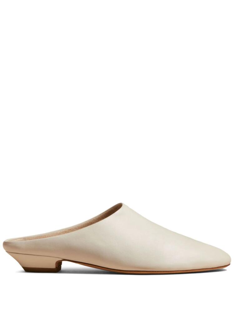 KHAITE The Otto leather mules - Neutrals Cover