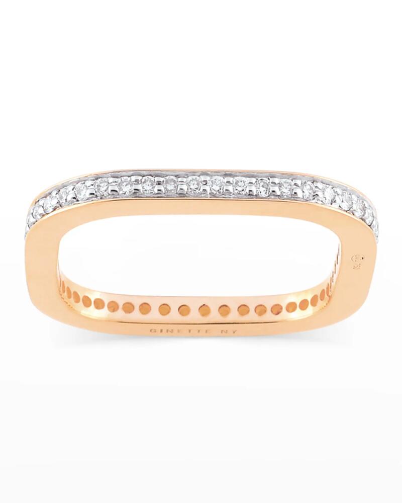 GINETTE NY TV 18k Rose Gold Diamond Ring, Size 7 Cover