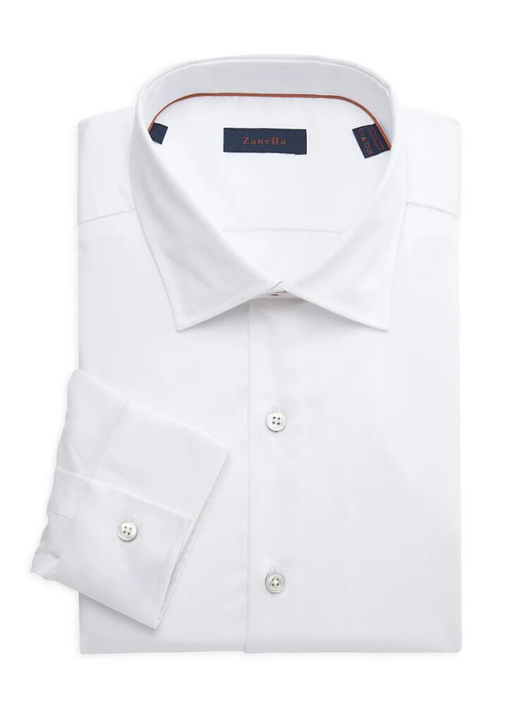 Zanella Men's Venezia Solid Dress Shirt - White Cover