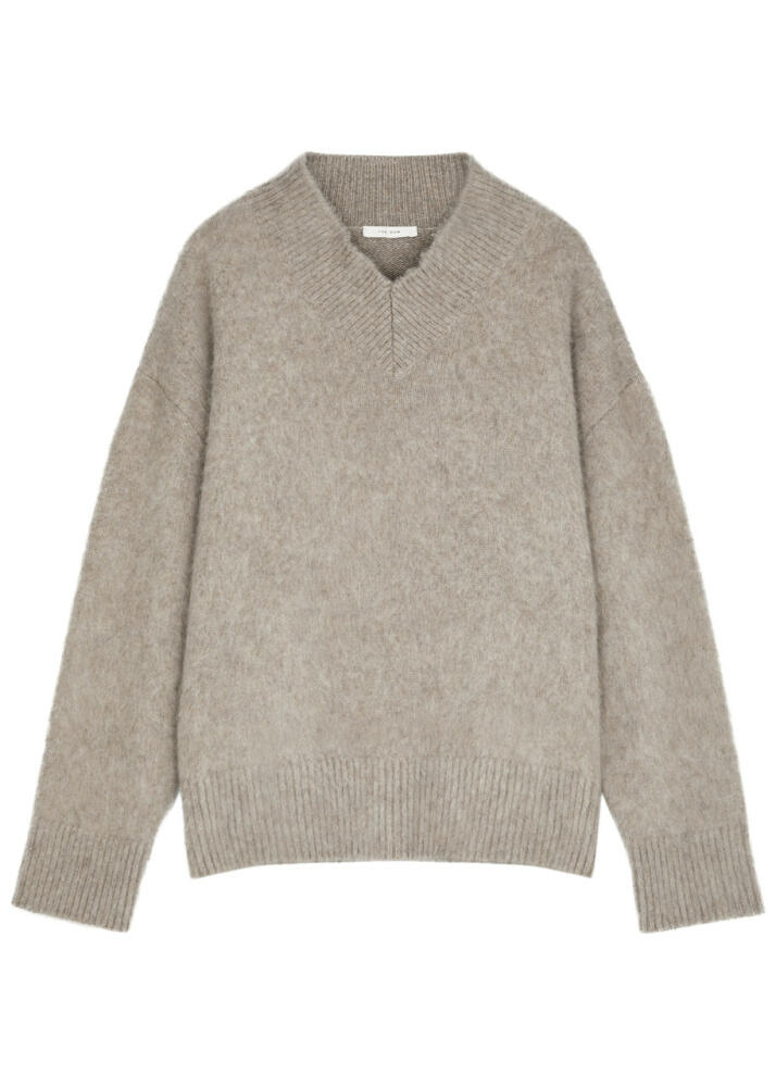 The Row Fayette Brushed Cashmere Jumper - Taupe Cover