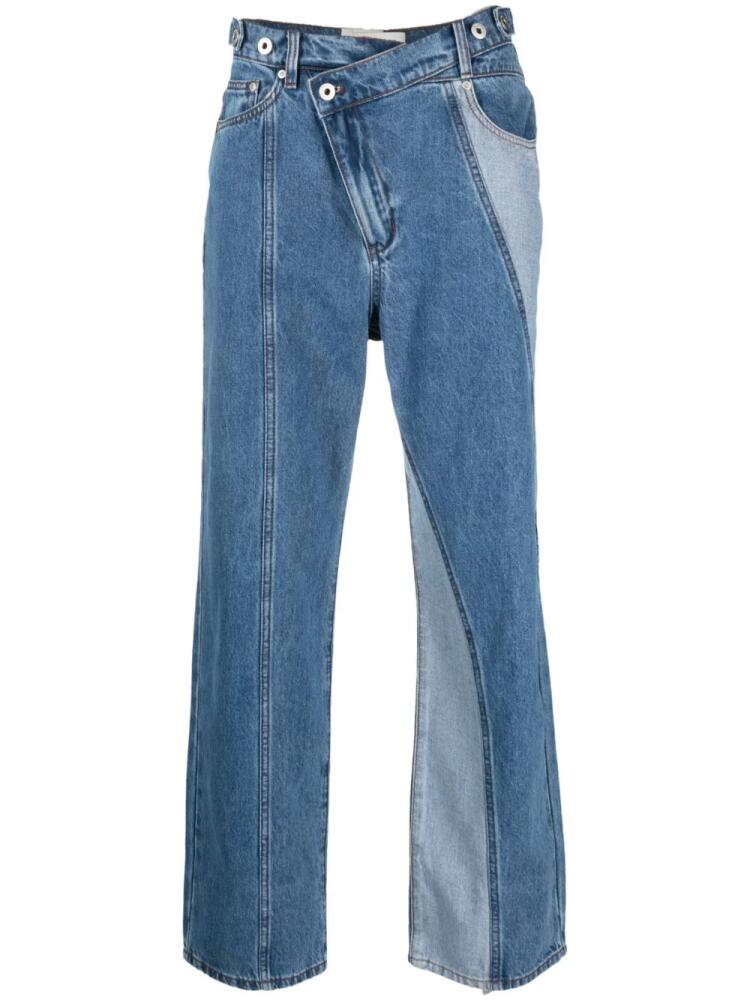 Feng Chen Wang deconstructed-design denim jeans - Blue Cover