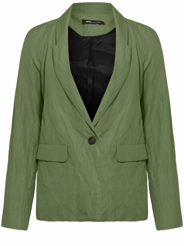 Uma | Raquel Davidowicz Glicol crinkled-effect blazer - Green Cover