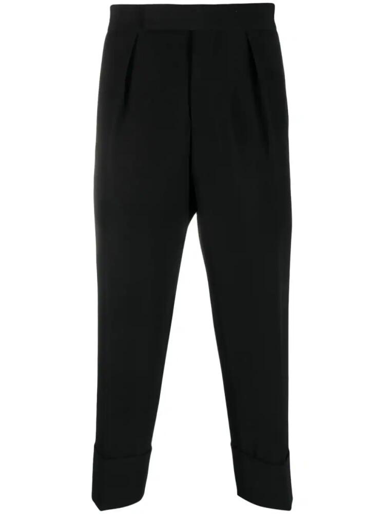 SAPIO pleat-detail wool-cotton tailored trousers - Black Cover