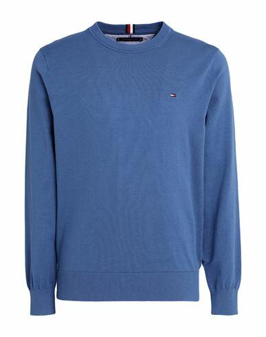 Tommy Hilfiger Man Sweater Pastel blue Cotton, Polyester Cover