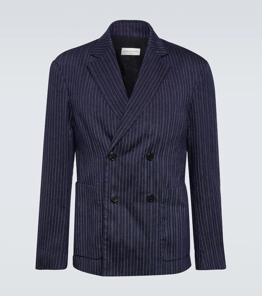 Dries Van Noten Pinstripe double-breasted blazer Cover