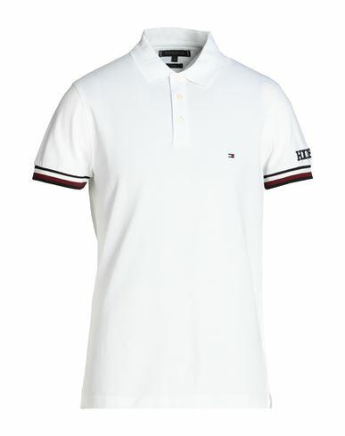 Tommy Hilfiger Man Polo shirt White Cotton Cover