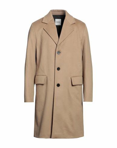 Sandro Man Coat Camel Wool, Cashmere Cover