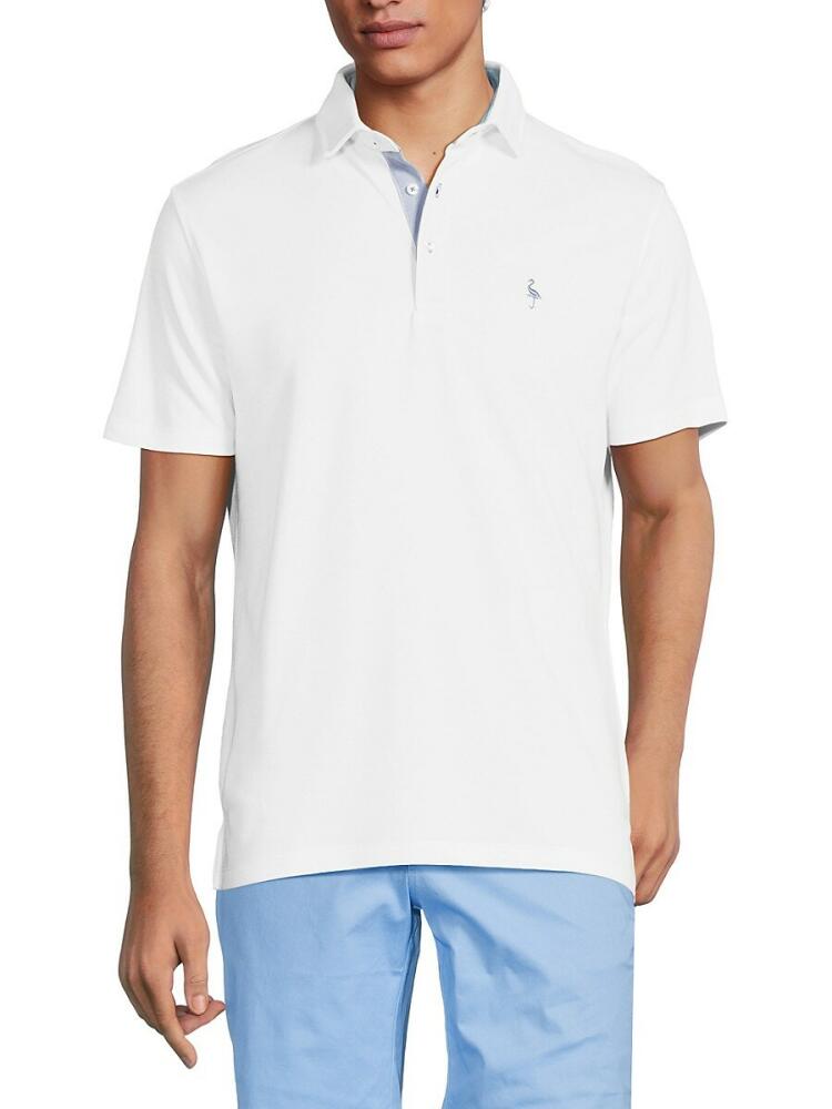 TailorByrd Men's Contrast Polo - White Cover