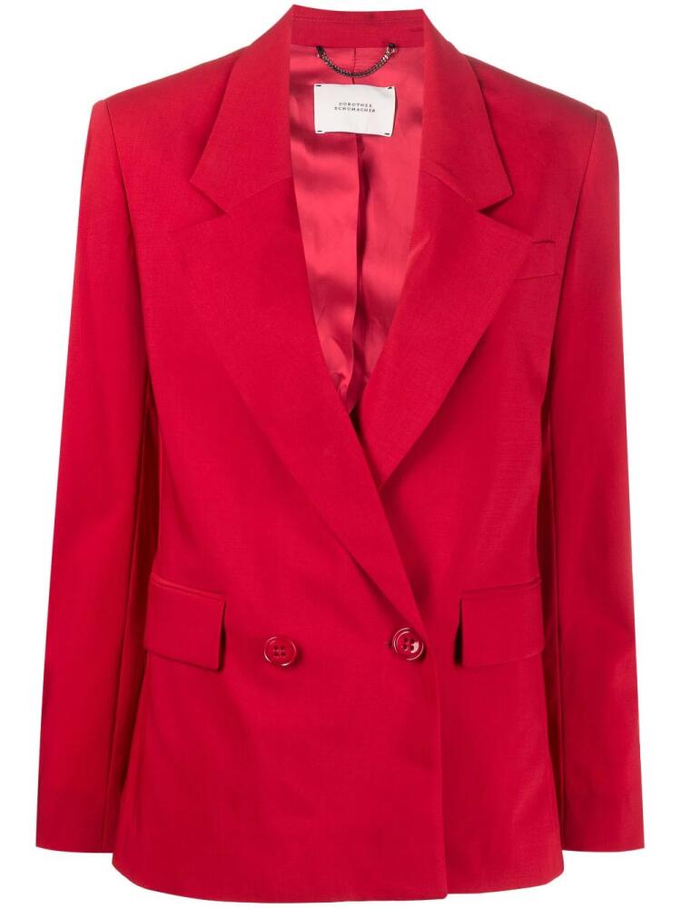 Dorothee Schumacher double-breasted virgin wool-blend blazer - Red Cover