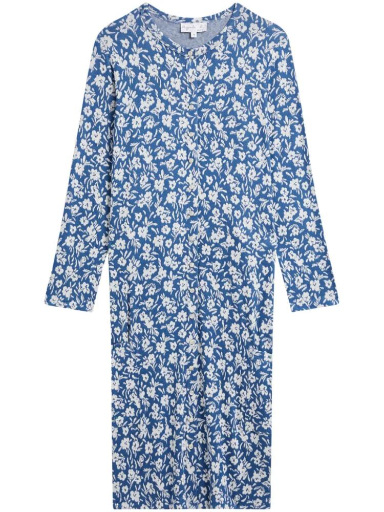 agnès b. floral-print button-up dress - Blue Cover