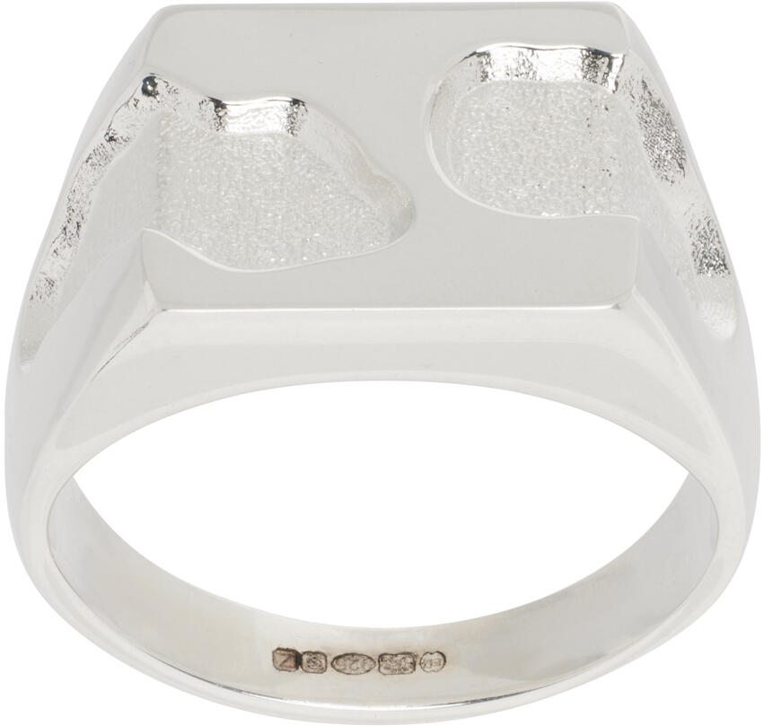 Ellie Mercer Silver Two Piece Texture Ring Cover