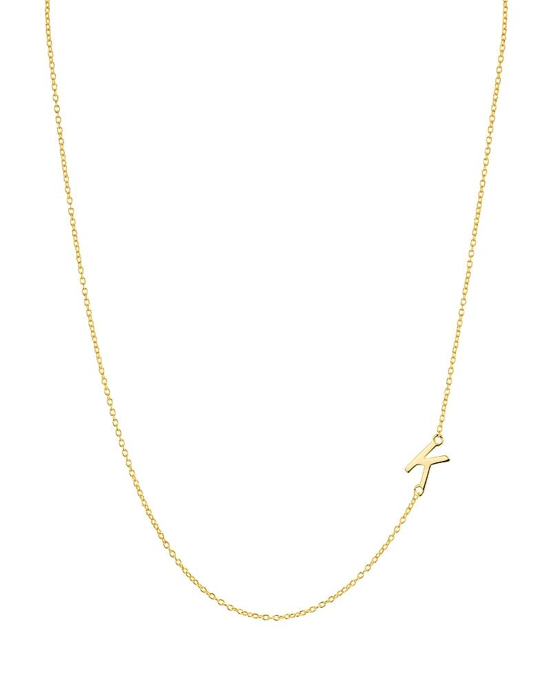 Argento Vivo Asymmetrical Initial Necklace in 18K Gold-Plated Sterling Silver, 16 Cover