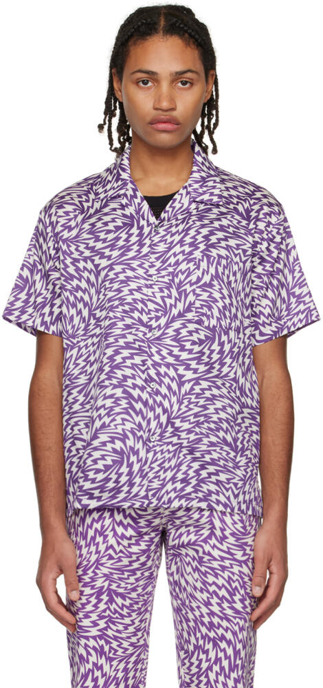 Double Rainbouu Purple & White She's Electric Shirt Cover