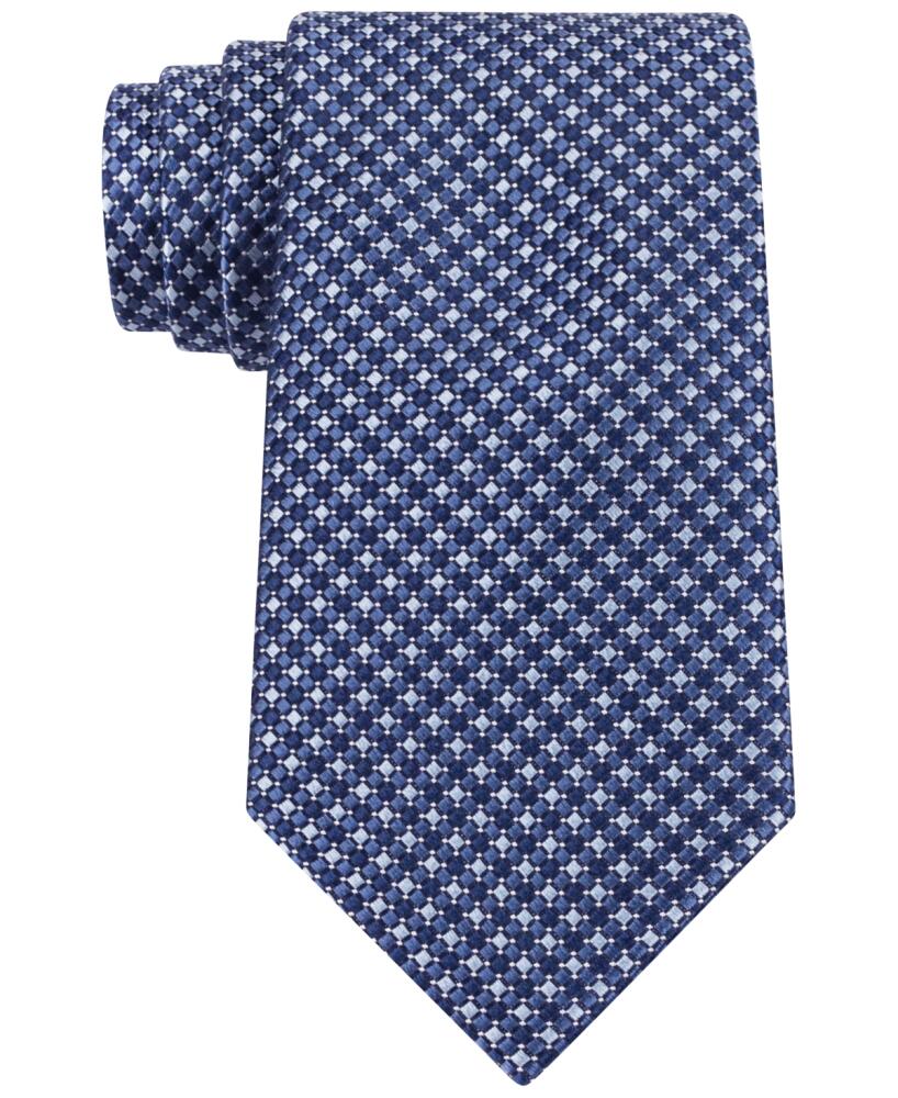 Tommy Hilfiger Men's Micro-Pattern Neat Silk Tie - Blue Cover