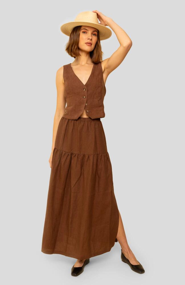 Whimsy + Row Millie Skirt in Chocolate Cover