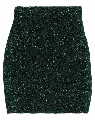 Eleonora Gottardi Woman Mini skirt Green Polyamide, Metal Cover