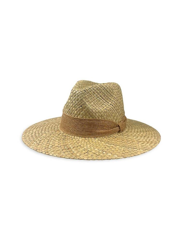 MARCUS ADLER Women's Woven Straw Panama Hat - Tan Cover