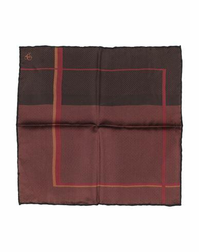 Canali Man Scarf Cocoa Silk Cover