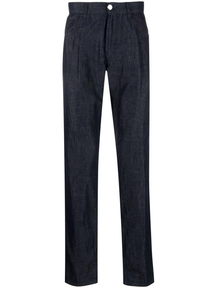 Canali straight-leg trousers - Blue Cover