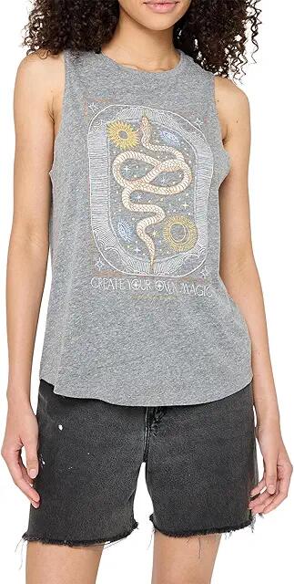 Spiritual Gangster Magic Jade Muscle Tank (Heather Grey) Women's Clothing Cover