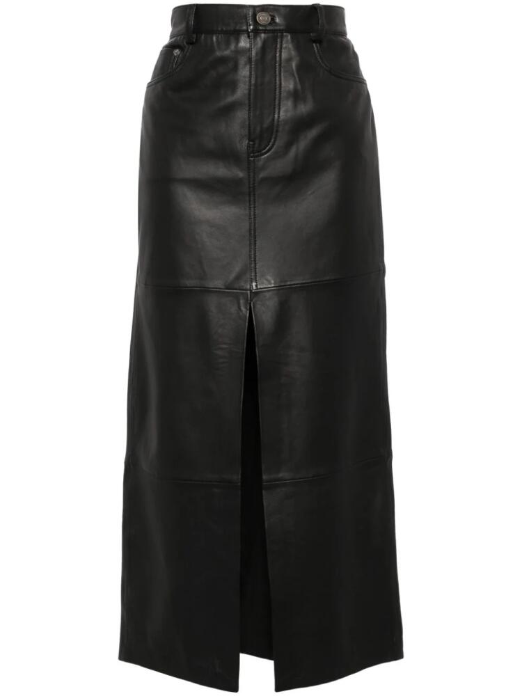 Reformation Veda Tazz leather maxi skirt - Black Cover