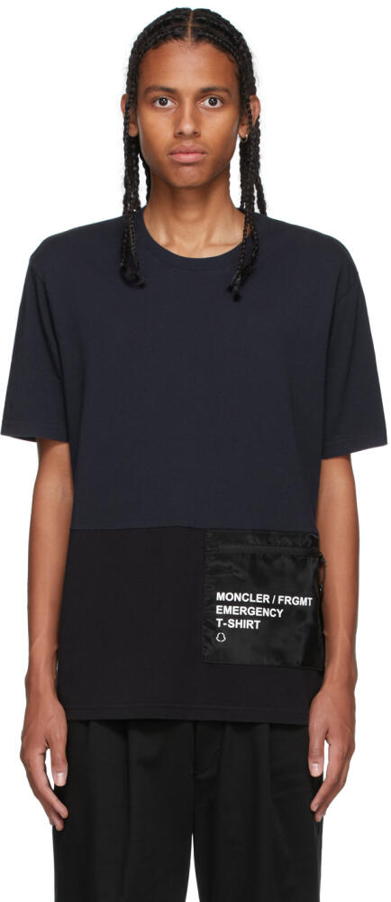 Moncler Genius 7 Moncler FRGMT Fujiwara Navy & Black Packable T-Shirt Cover