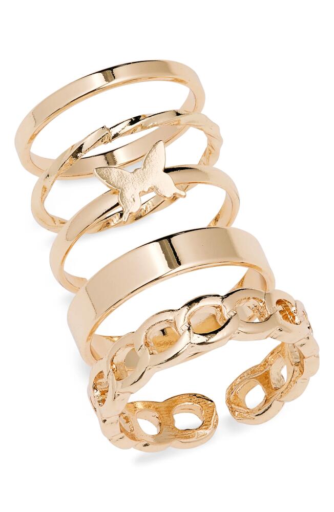 BP. Set of 5 Rings in Gold Cover