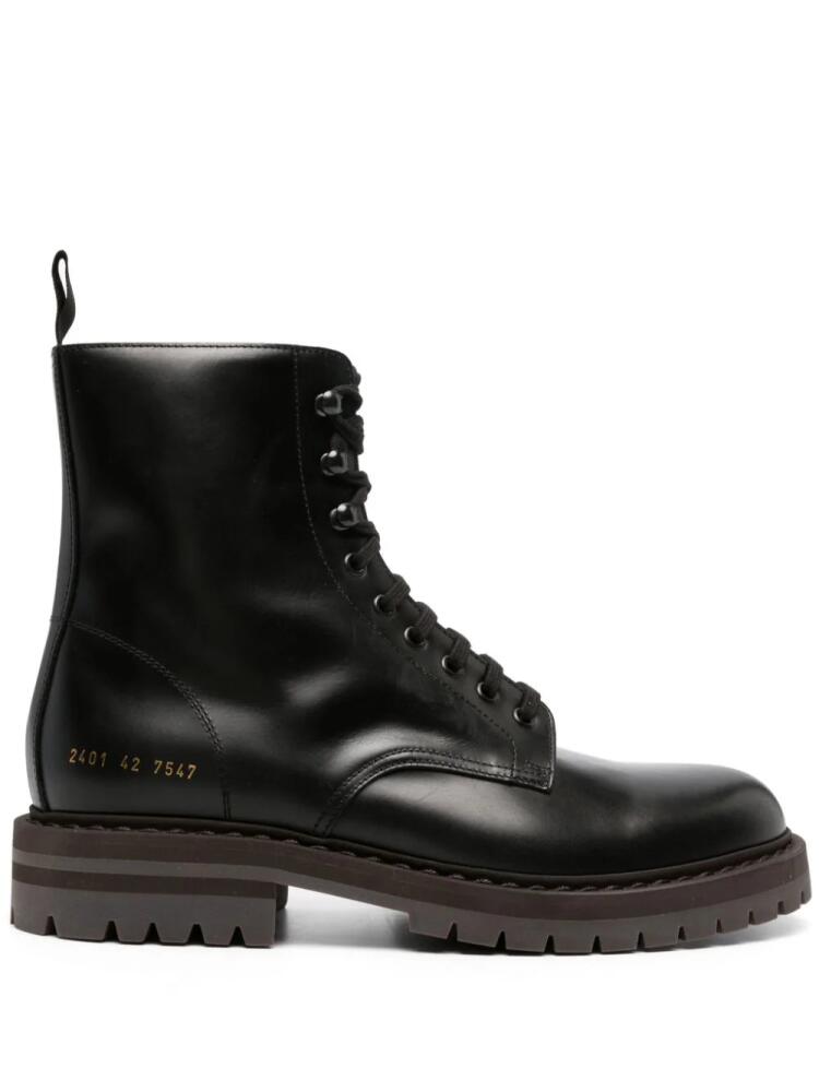 Common Projects leather Combat boots - Black Cover