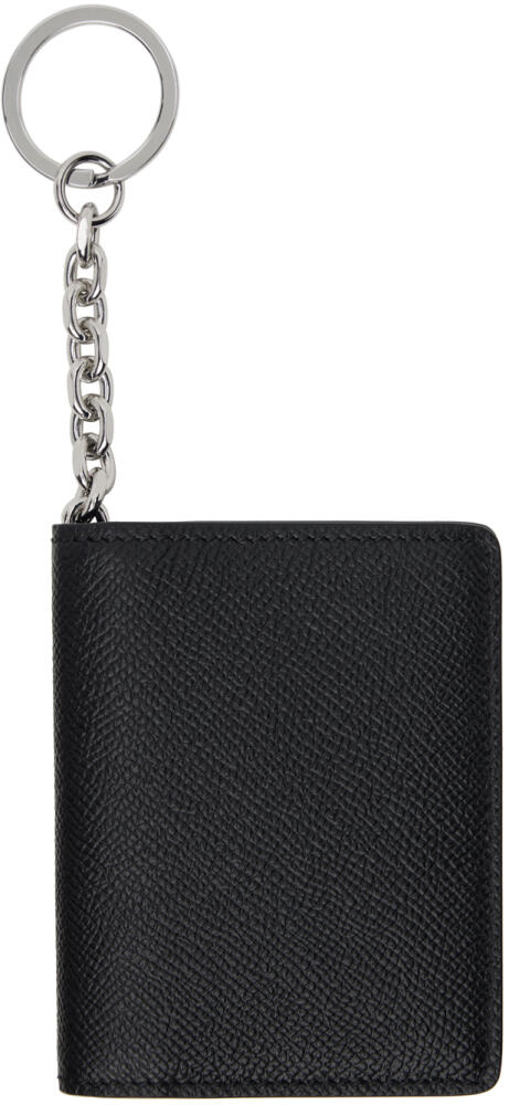 Maison Margiela Black Four Stitches Keyring Card Holder Cover