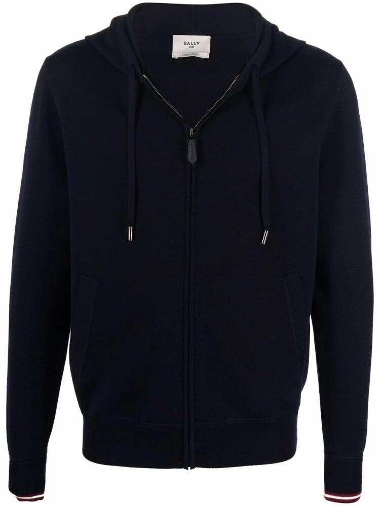 Bally long-sleeved zipped-up hoodie - Blue Cover