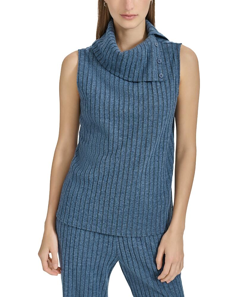 Marc New York Heather Rib Funnel Neck Vest Cover