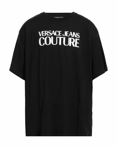 Versace Jeans Couture Man T-shirt Black Cotton Cover