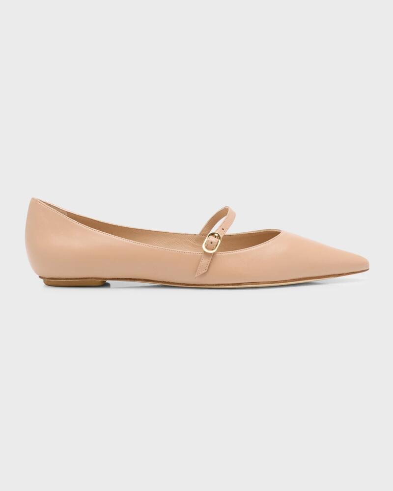 Stuart Weitzman Emilia Leather Mary Jane Ballerina Flats Cover