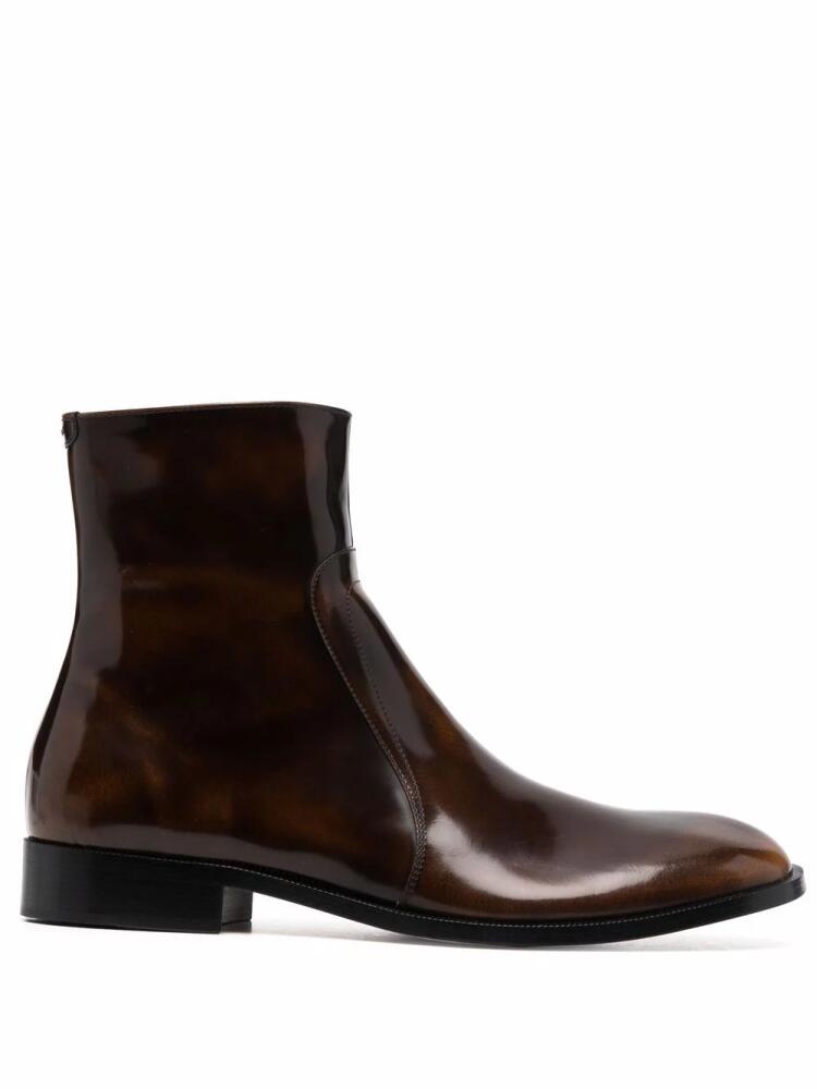 Maison Margiela waxed leather boots - Brown Cover