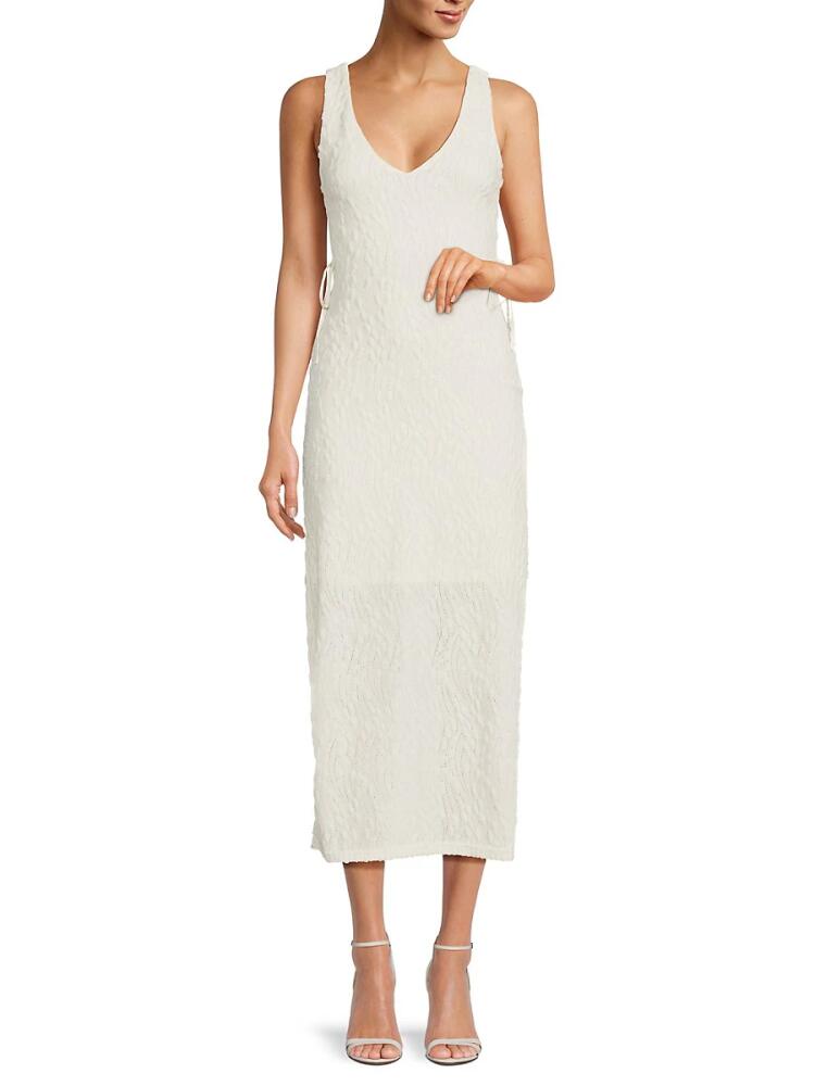 Lost + Wander Women's Misty Haze Pattern Sheath Midi Dress - Ivory Cover