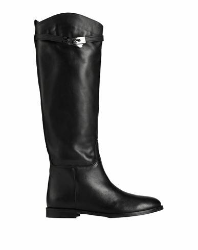 Miss Unique Woman Boot Black Leather Cover