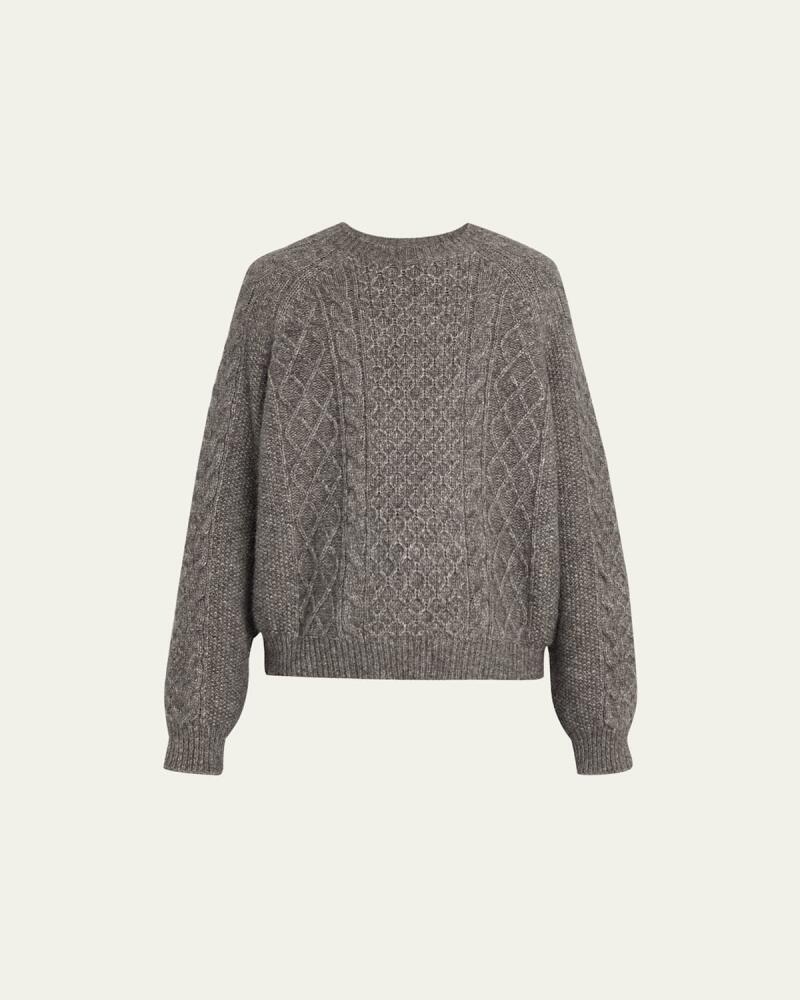 Nili Lotan Men's Carran Cable-Knit Sweater Cover