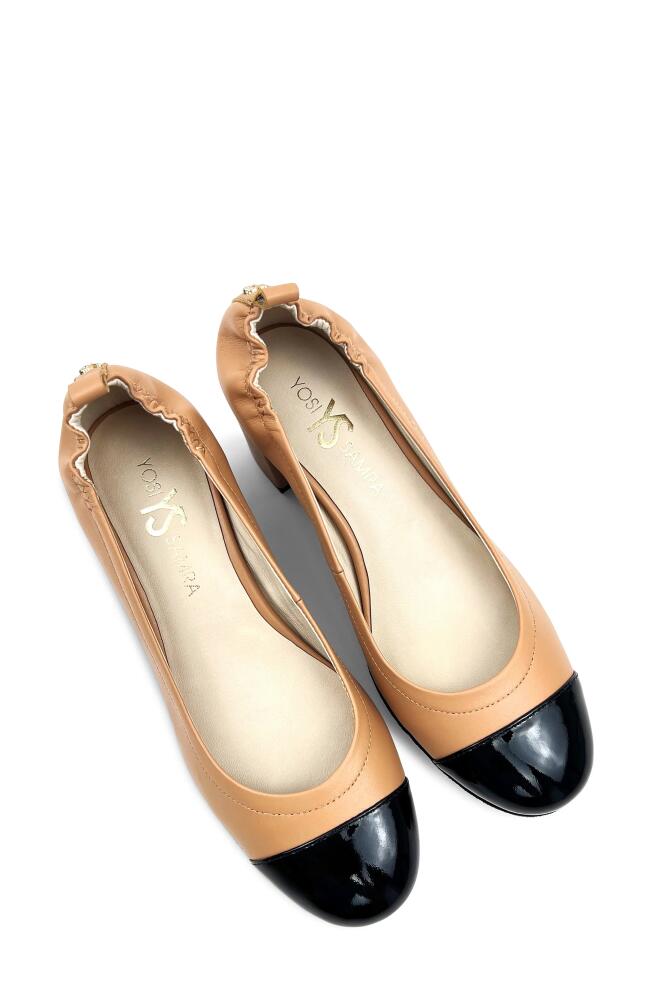 Yosi Samra Heidi Cap Toe Pump in Tan Cover