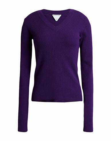 Bottega Veneta Woman Sweater Purple Wool, Polyester Cover